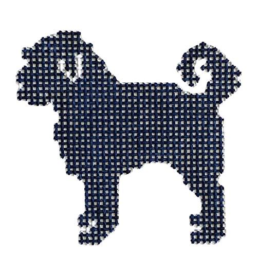Navy Goldendoodle Painted Canvas Morgan Julia Designs  - 1