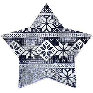 Navy Nordic Star Stripe Painted Canvas Kirk & Bradley 
