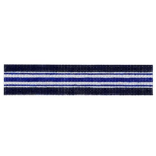 Navy Stripe Key Fob Painted Canvas Anne Fisher Needlepoint LLC 