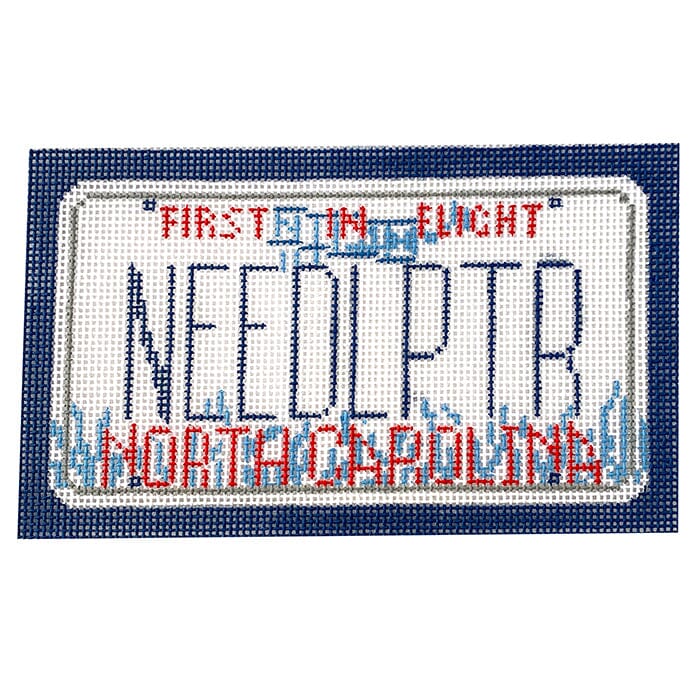 NC Mini Plate Painted Canvas CBK Needlepoint Collections 