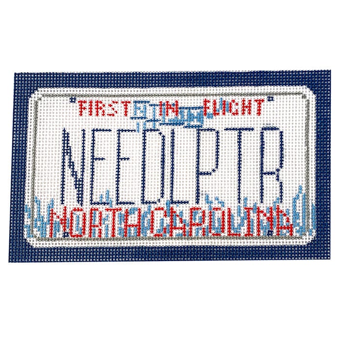 NC Mini Plate Painted Canvas CBK Needlepoint Collections 
