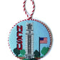 NCSU Bell Tower Round Painted Canvas Kathy Schenkel Designs 