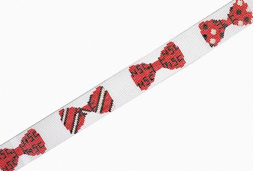 NCSU Bow Ties Belt Painted Canvas The Meredith Collection 