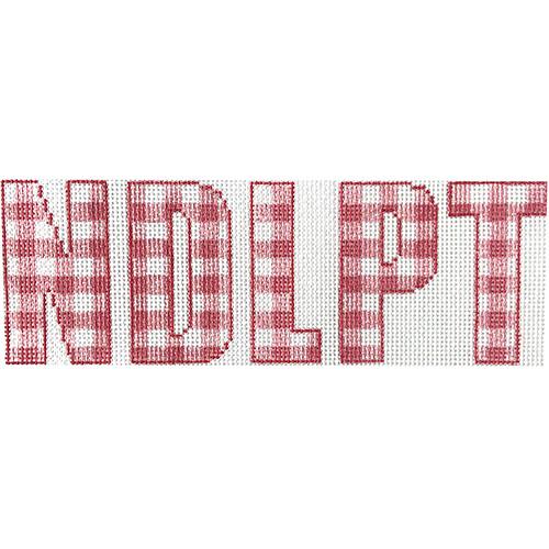 NDLPT in Gingham Plaid Painted Canvas Labors of Love Needlepoint 