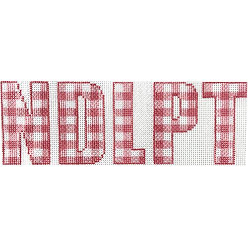 NDLPT in Gingham Plaid Painted Canvas Labors of Love Needlepoint  - 1
