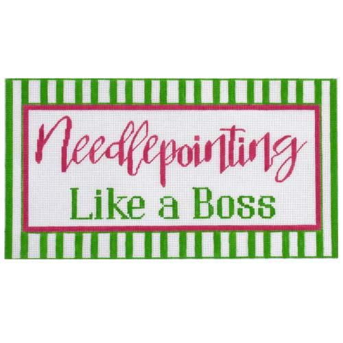Needlepointing Like a Boss Painted Canvas A Poore Girl Paints  - 1
