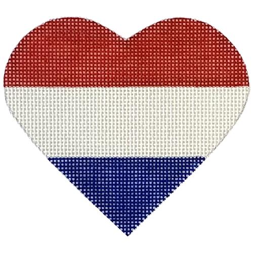 Netherlands Flag Heart Painted Canvas Pepperberry Designs 