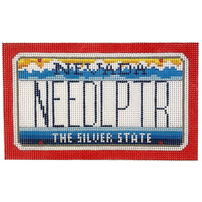Nevada Mini Plate Painted Canvas CBK Needlepoint Collections  - 1