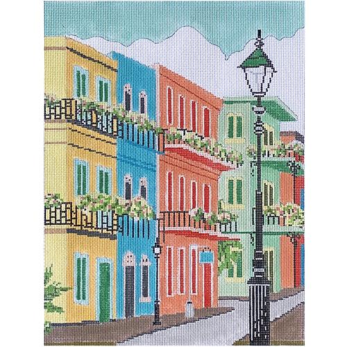 New Orleans Street Scene Painted Canvas The Meredith Collection  - 1