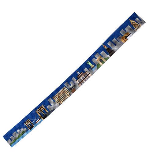 New York City Belt Painted Canvas Silver Needle 