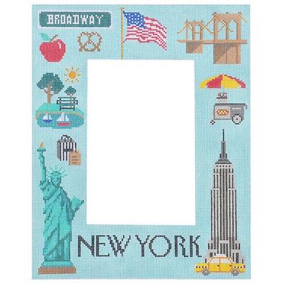 New York Picture Frame Painted Canvas Kirk & Bradley 