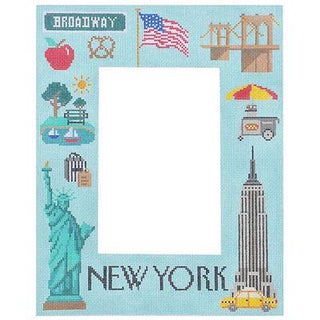 New York Picture Frame Painted Canvas Kirk & Bradley 
