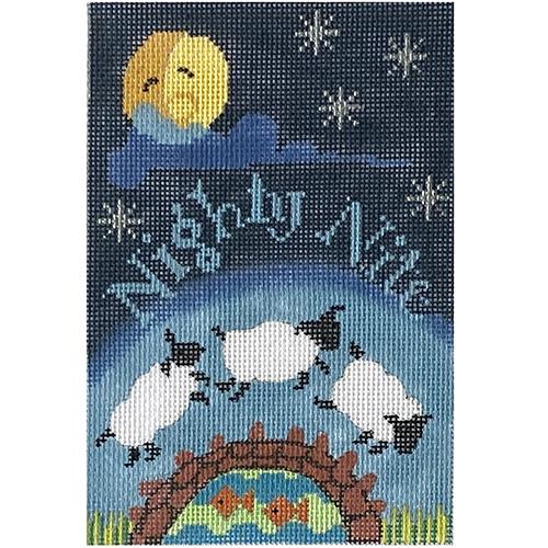 Nighty Night Door Hanger Painted Canvas All About Stitching/The Collection Design 
