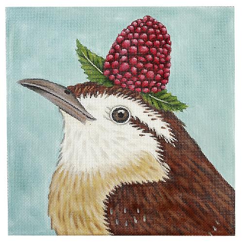 Niki the Carolina Wren Painted Canvas Melissa Shirley Designs 