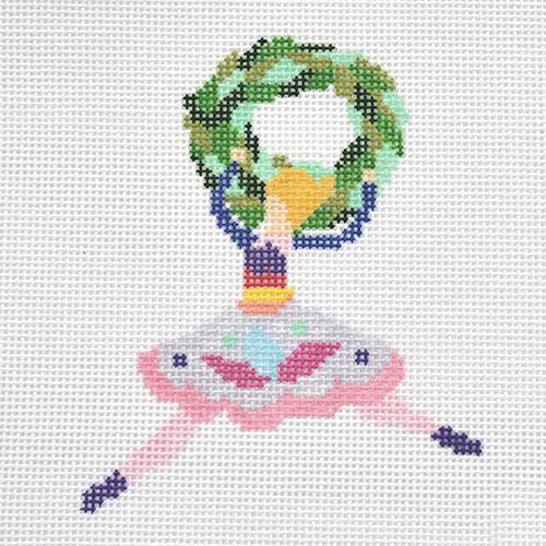 Nine Ladies Dancing (PLUM) Painted Canvas The Plum Stitchery  - 1