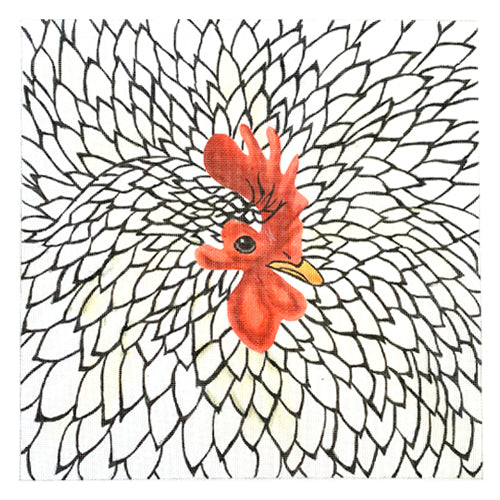 No Name Chicken on 13 Painted Canvas CanvasWorks  - 1