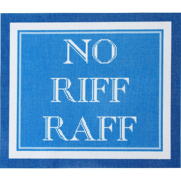 No Riff Raff Printed Canvas Needlepoint To Go 