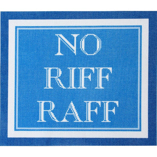 No Riff Raff Printed Canvas Needlepoint To Go 
