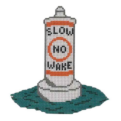 No Wake Buoy Painted Canvas Morgan Julia Designs 

