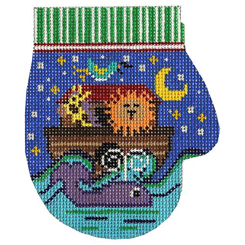 Noah's Ark Mitten Painted Canvas The Meredith Collection 