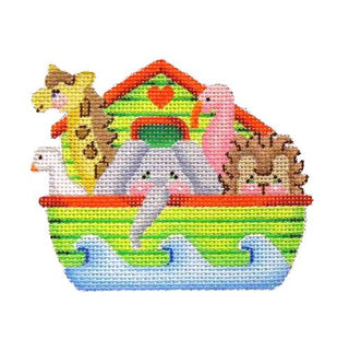 Noah's Ark Ornament Painted Canvas Burnett & Bradley 
