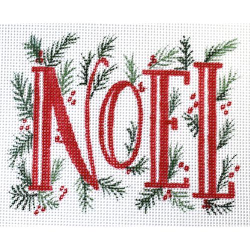 Noel Small Painted Canvas Flower & Vine  - 1