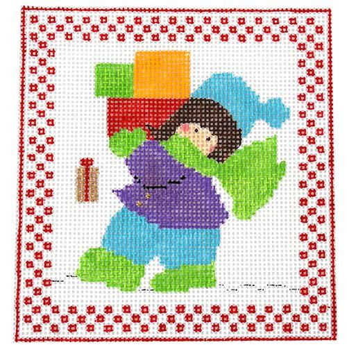 Nora's New Snowsuit Painted Canvas The Princess & Me  - 1