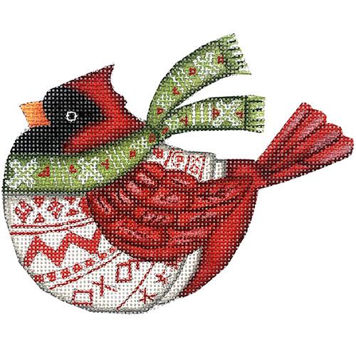 Nordic Cardinal Painted Canvas Painted Pony Designs  - 1