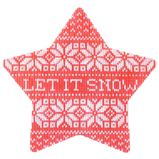Nordic Let It Snow Xmas Star Painted Canvas Kirk & Bradley 
