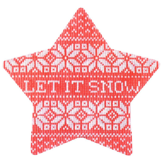 Nordic Let It Snow Xmas Star Painted Canvas Kirk & Bradley 