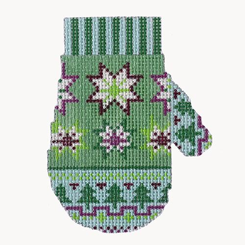 Nordic Mitten   Stars Painted Canvas Burnett & Bradley 
