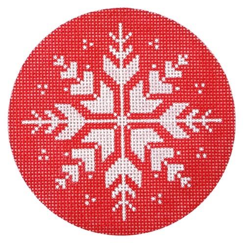 Nordic Snowflake Painted Canvas Pepperberry Designs 