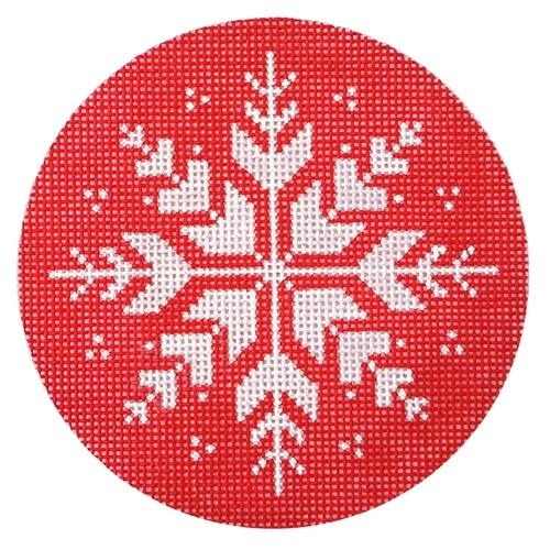 Nordic Snowflake Painted Canvas Pepperberry Designs  - 1