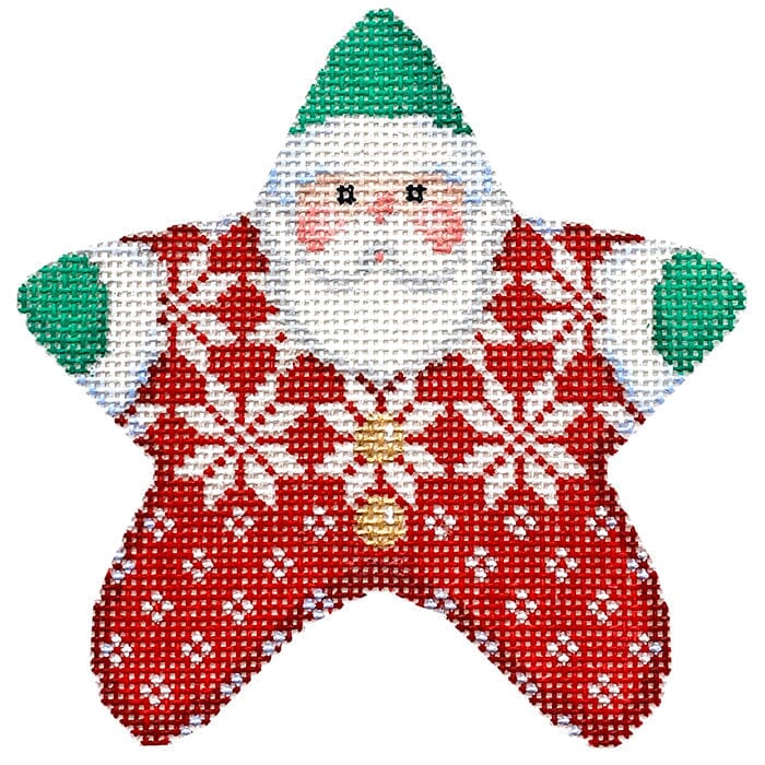 Nordic Snowflake PJ Santa Painted Canvas Associated Talents 