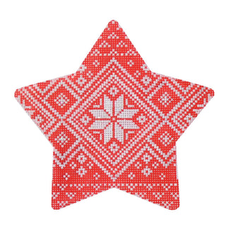 Nordic Star Pattern Xmas Star Painted Canvas Kirk & Bradley 

