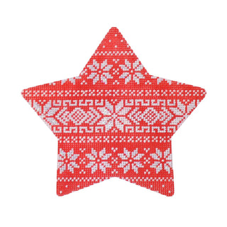 Nordic Stripe Xmas Star Painted Canvas Kirk & Bradley 
