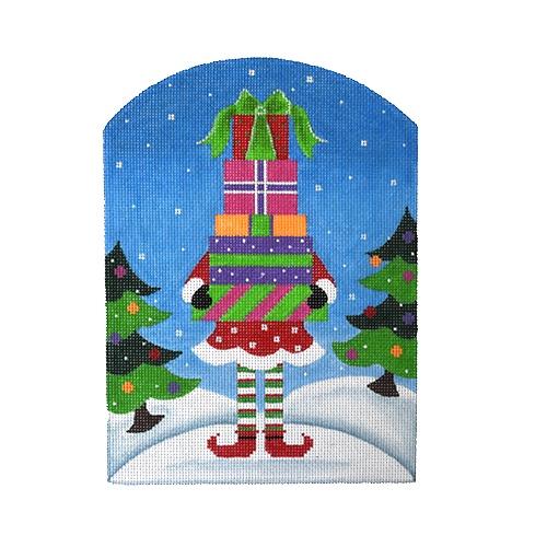 North Pole Elf Painted Canvas Pepperberry Designs 