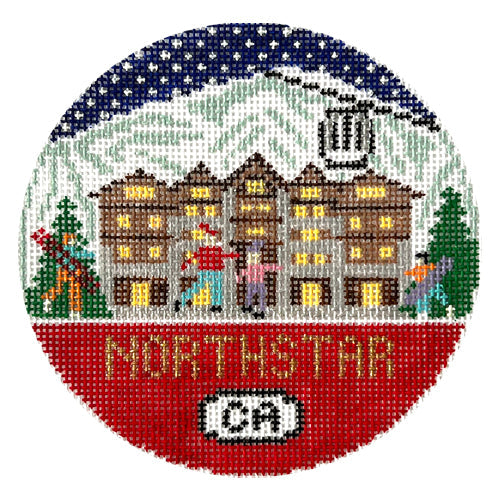 Northstar CA Round Painted Canvas Doolittle Stitchery  - 1