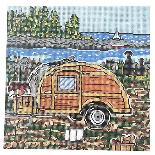 Nova Scotia Woody on 13 Painted Canvas Cooper Oaks Design 