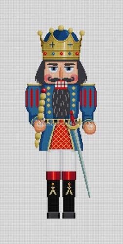 Nutcracker Blue King Painted Canvas Susan Roberts Needlepoint Designs, Inc. 