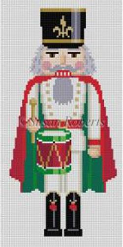 Nutcracker Caped Drummer Painted Canvas Susan Roberts Needlepoint Designs, Inc.  - 1