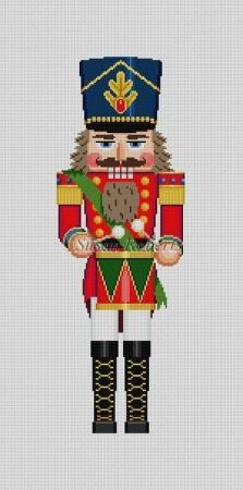 Nutcracker Drummer Painted Canvas Susan Roberts Needlepoint Designs, Inc. 