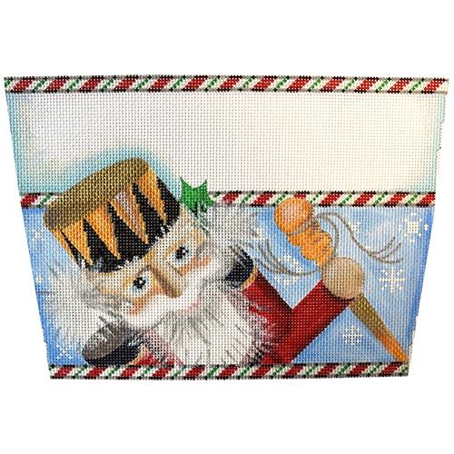 Nutcracker King Stocking Cuff Painted Canvas Associated Talents 