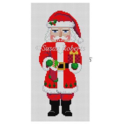 Nutcracker Santa with Sock Painted Canvas Susan Roberts Needlepoint Designs Inc. 