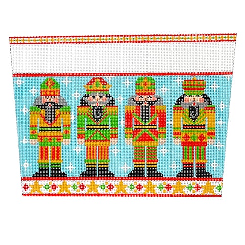 Nutcracker Stocking Cuff CH Painted Canvas Danji Designs  - 1
