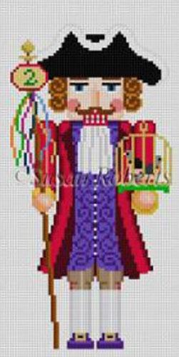 Nutcracker Two Turtle Doves Painted Canvas Susan Roberts Needlepoint Designs, Inc. 

