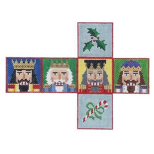 Nutcrackers Cube #2 Painted Canvas Susan Roberts Needlepoint Designs Inc.  - 1
