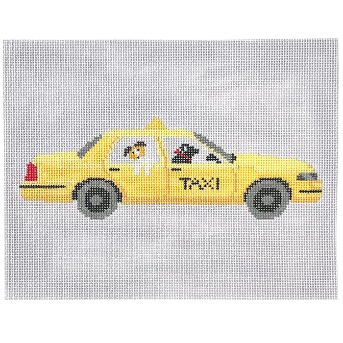 NYC Taxi Painted Canvas CBK Needlepoint Collections 