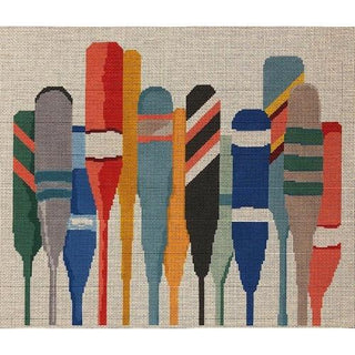 Oars Painted Canvas A Stitch in Time 
