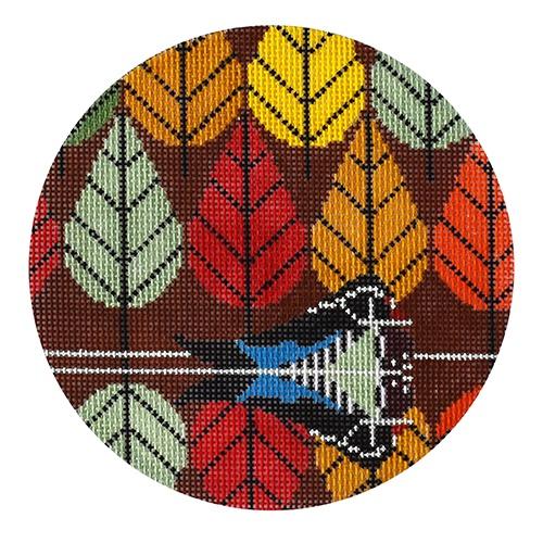 October Mania Ornament Painted Canvas Charley Harper 